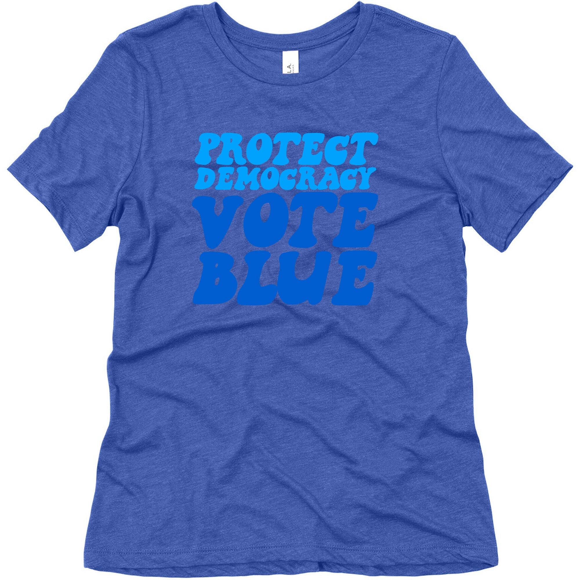 Protect Democracy Vote Blue Womens Triblend Tee